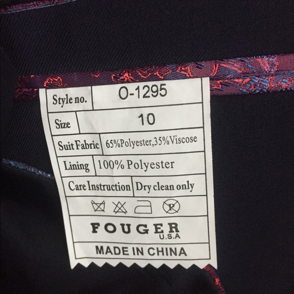 Youth size Fouger 3 piece suit ( Navy) - Picture 2 of 6